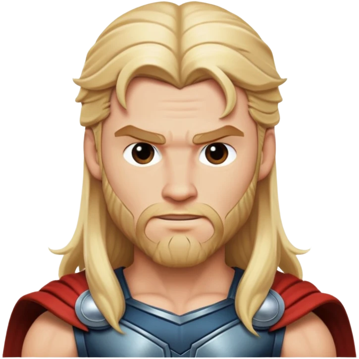 thor with long blonde hair emoji