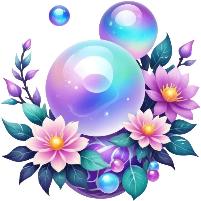 Epic divine legendary celestial flowery complex detailed iridescent gradients marbles aesthetic-scenery-Decorations emoji