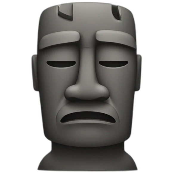 Moai sad emoji