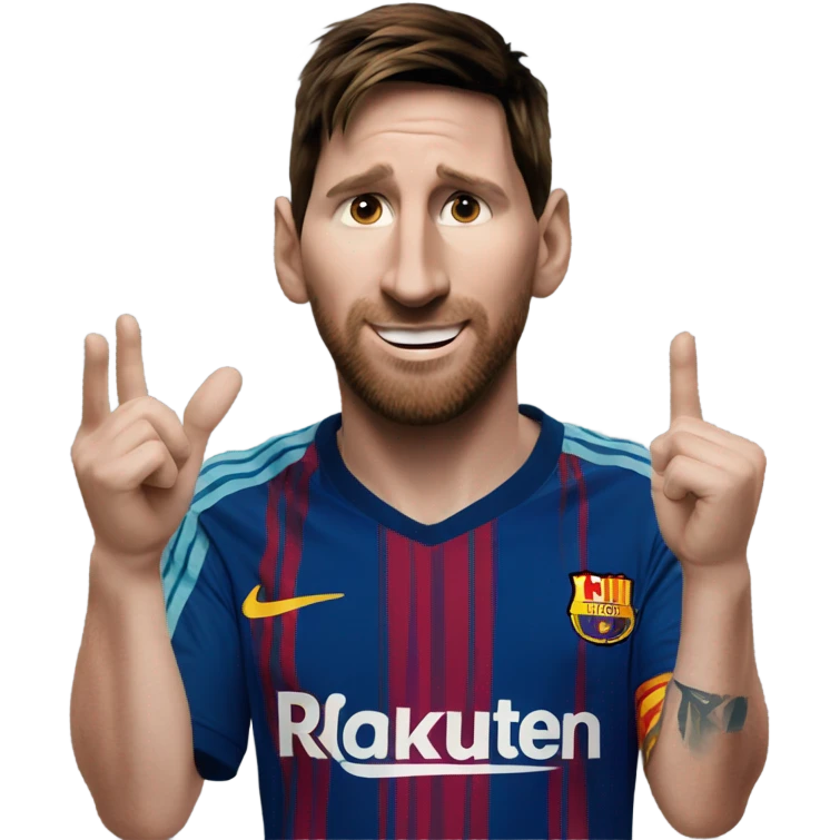 Messi talking. emoji