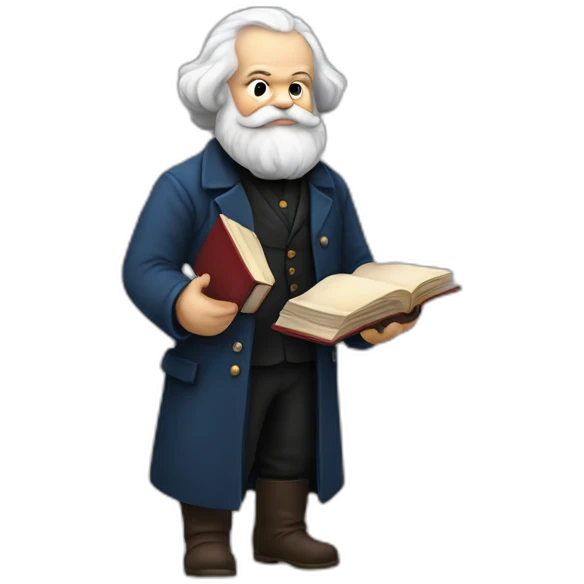 karl marx with a book in his hand emoji