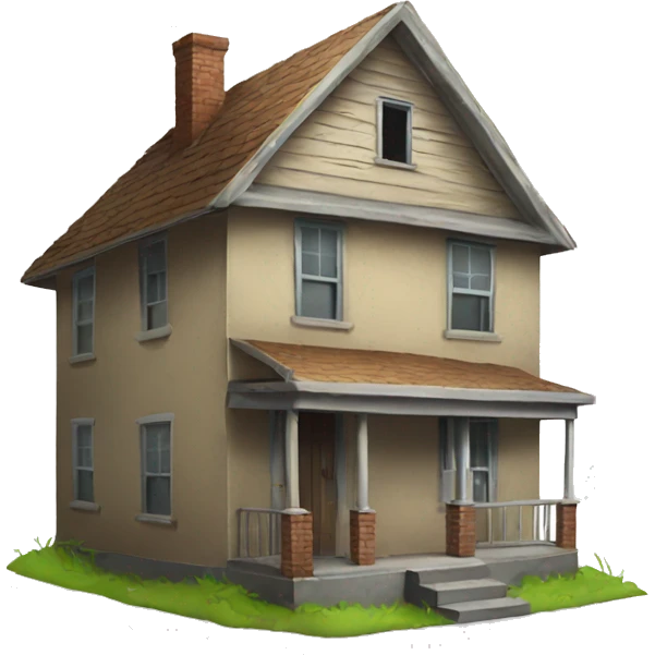 Run down house emoji