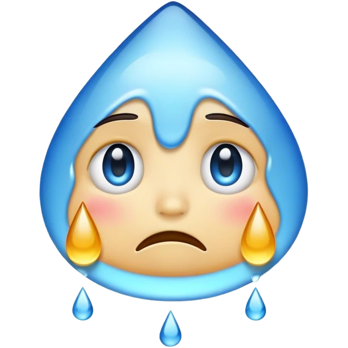 A crying emoji but th tears dint drag on the floor just on the face  emoji