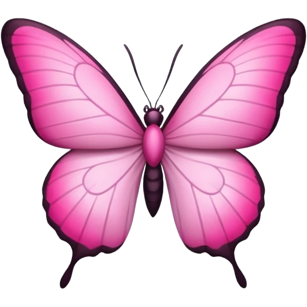 Borboleta rosa meio branca emoji