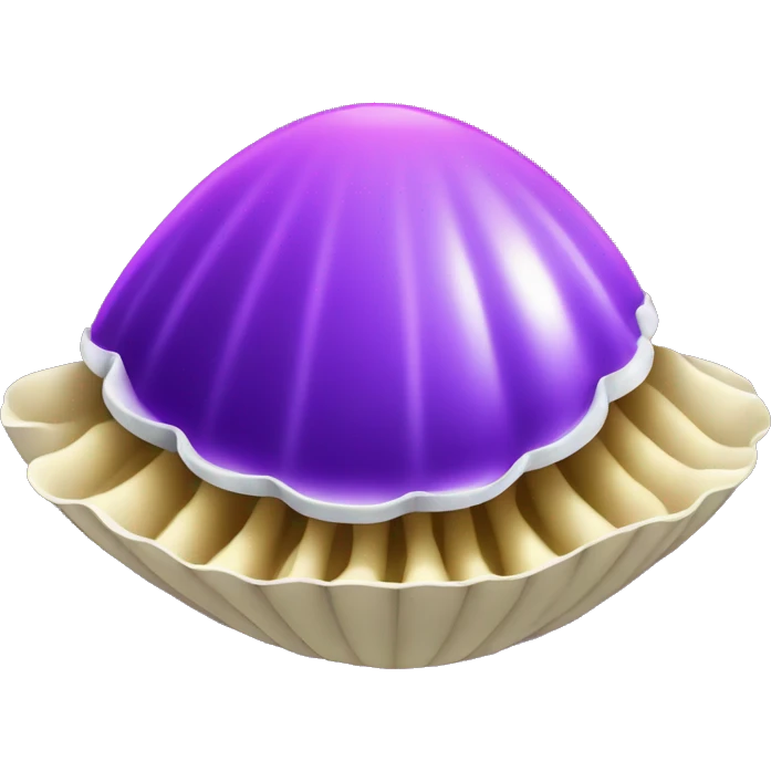 Open Clam shell with purple disco ball in the center  emoji