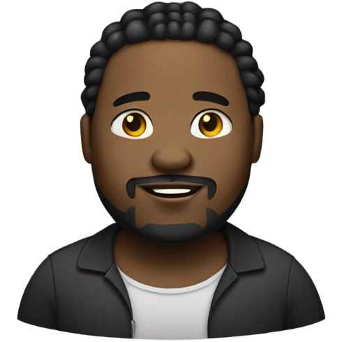 Fare skinned overweight Black man with dread Locs and goatee  emoji