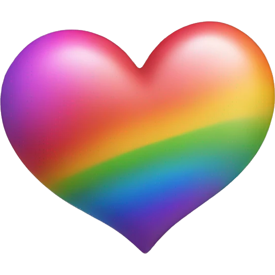 Rainbow colored heart emoji
