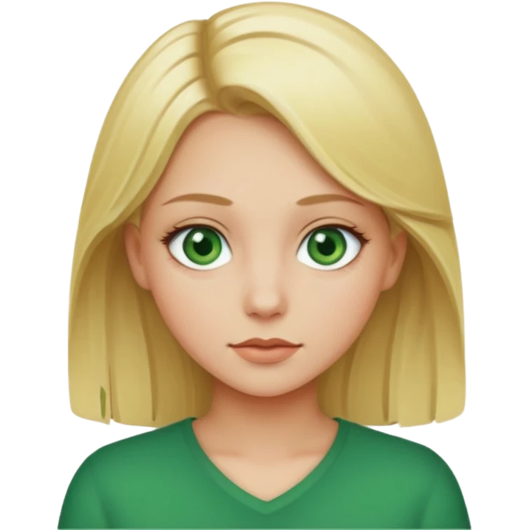 Girl blonde Green eyes emoji