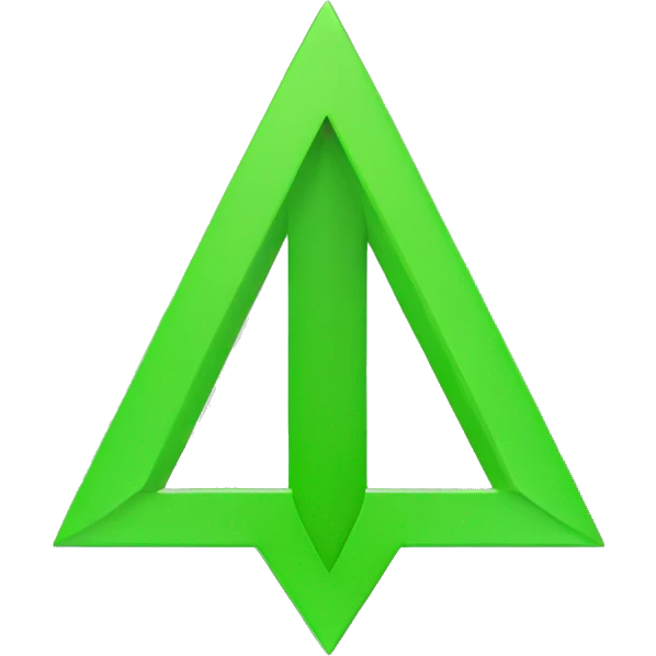standard arrow pointing up color green emoji
