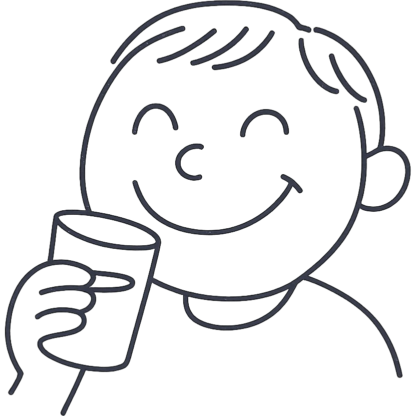 happy drinking, hand drawn icon style emoji