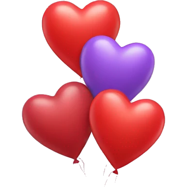 Heart shaped balloons emoji