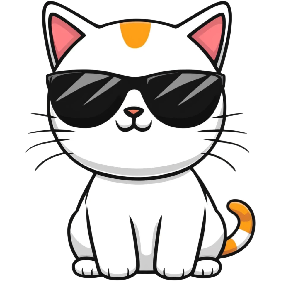 ridiculous cat with sunglasses emoji