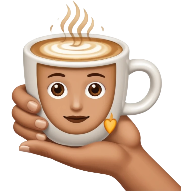 a white hand holding a cup of coffee but just the hand and the cup emoji