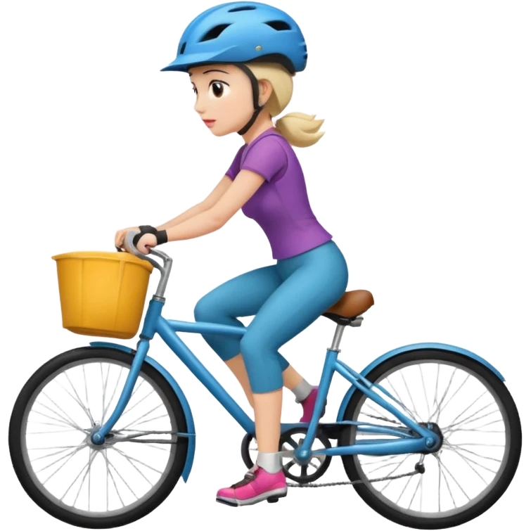 Wife being impatient on a bicycle emoji