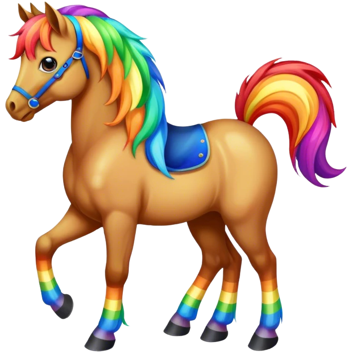 Horse rainbow emoji