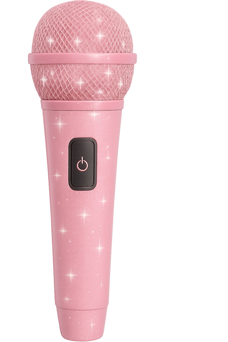 pink kpop idol microphone with sparkles, stylish emoji