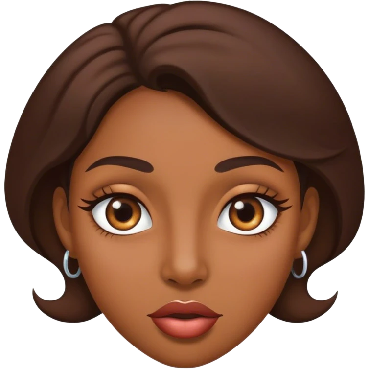 female eyes and mouth emoji