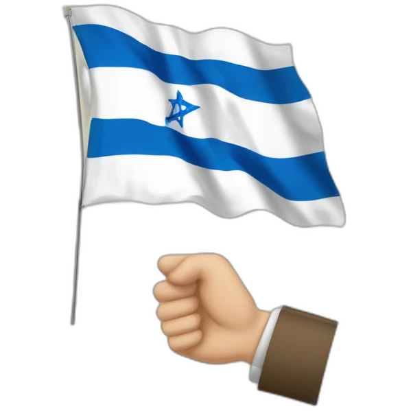 Macron entrain de se faire tuer avec le drapeau de Israël emoji