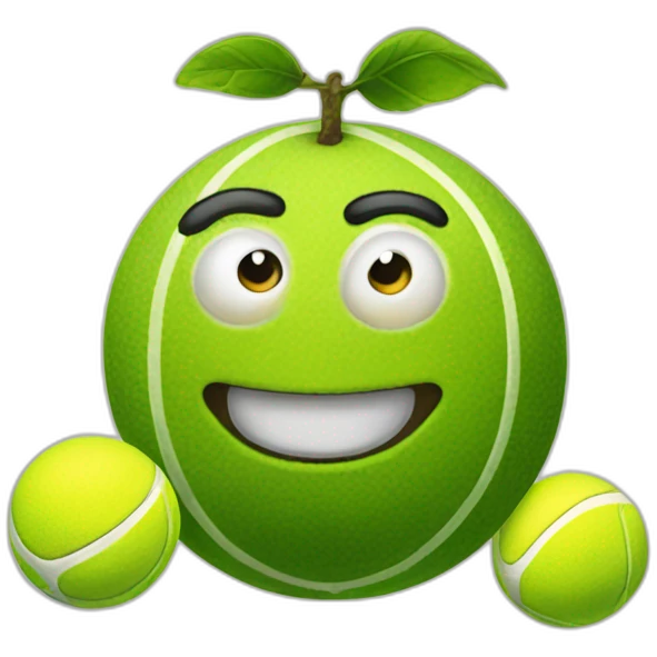 A gigant wustrell with two tennis ball emoji
