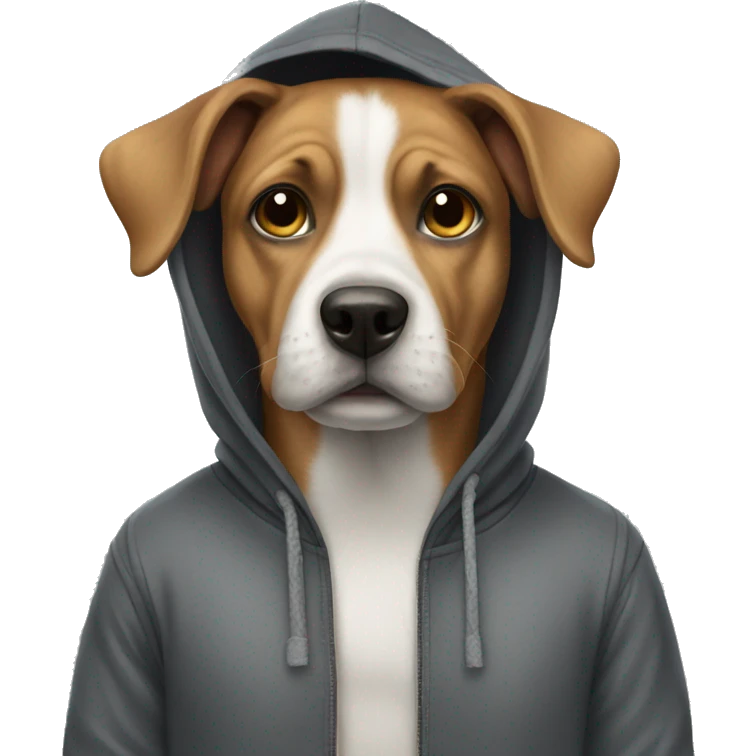 Dog wearing a hoodie  emoji