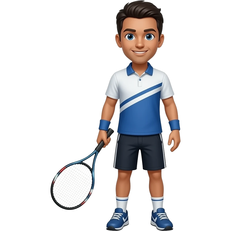I’m dark haired tennis player emoji
