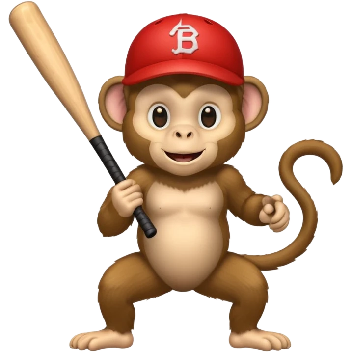 Monkey playing baseball  emoji