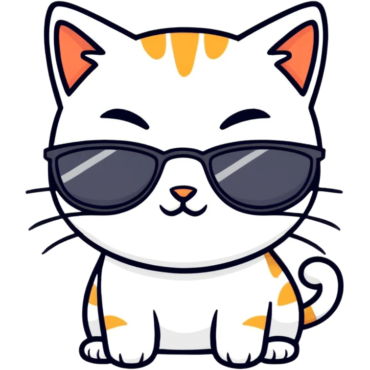 Cat with sunglasses emoji