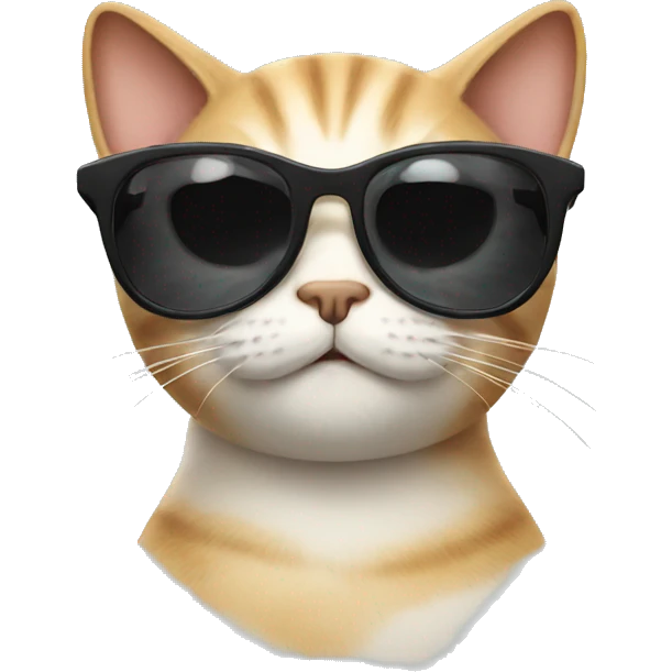 Cat with sunglasses emoji