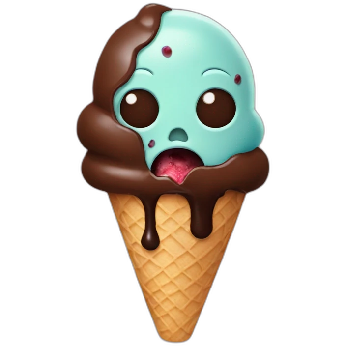 zombie chocolate icecream emoji