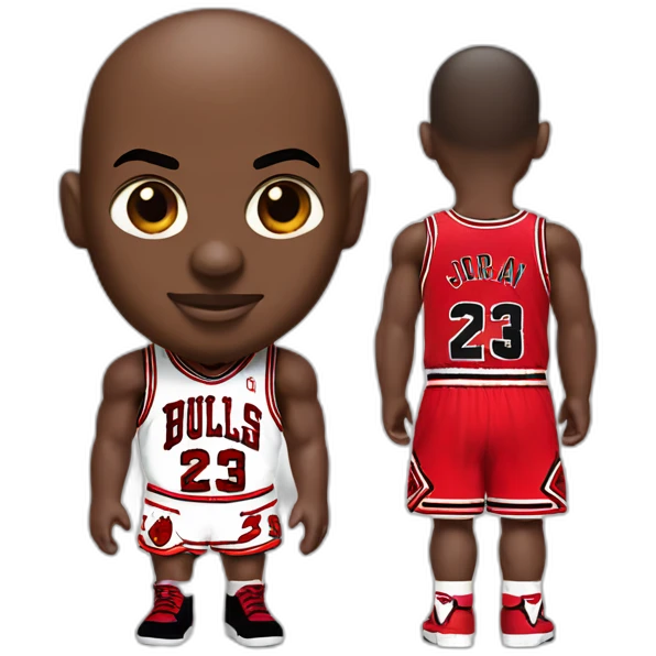 Michael Jordan with Bulls jersey emoji