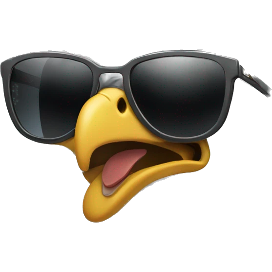 Flying eagle with sunglasses emoji