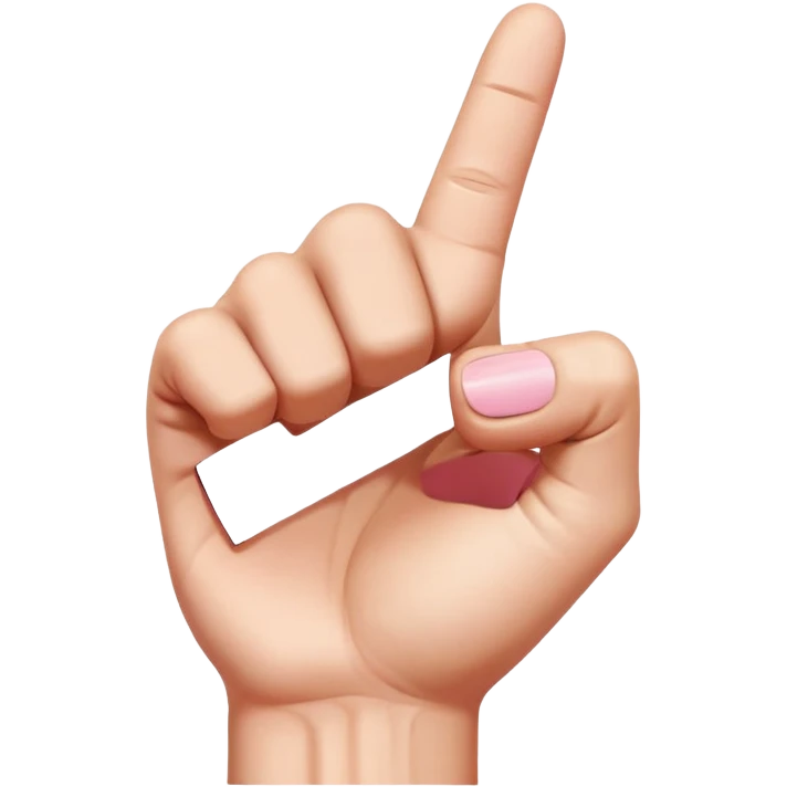 right-facing hand, pinky finger pointing forward, rest of fingers in a fist, simple and clean, no extra details emoji