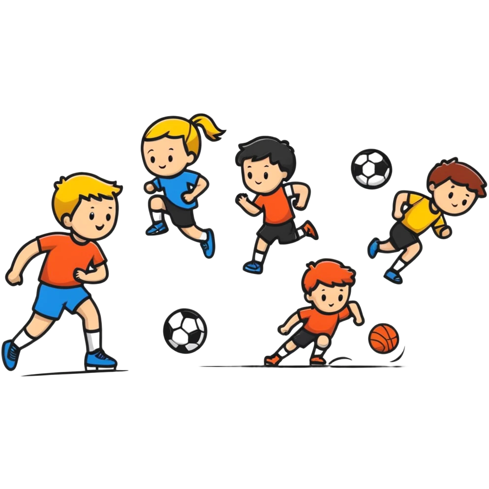 children playing sports emoji