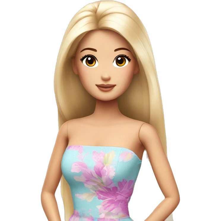Beautiful Barbie asian emoji