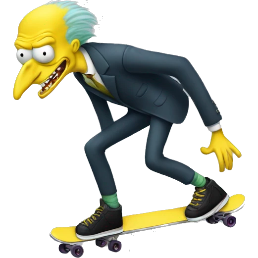 mr burns dressed as a skater emoji