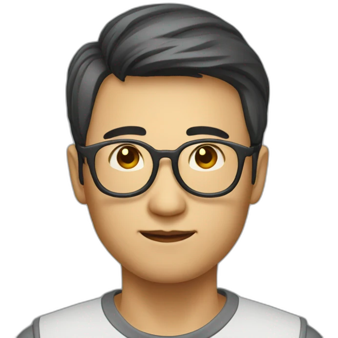 chinese round glasses developer emoji