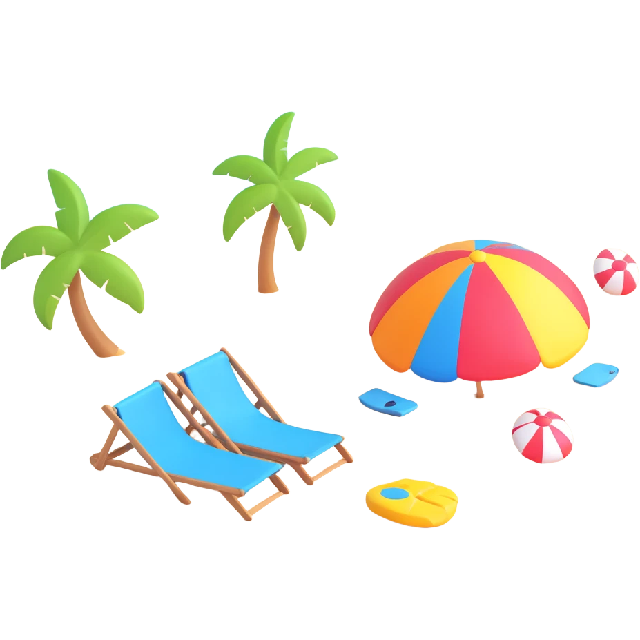 Seating at beach emoji