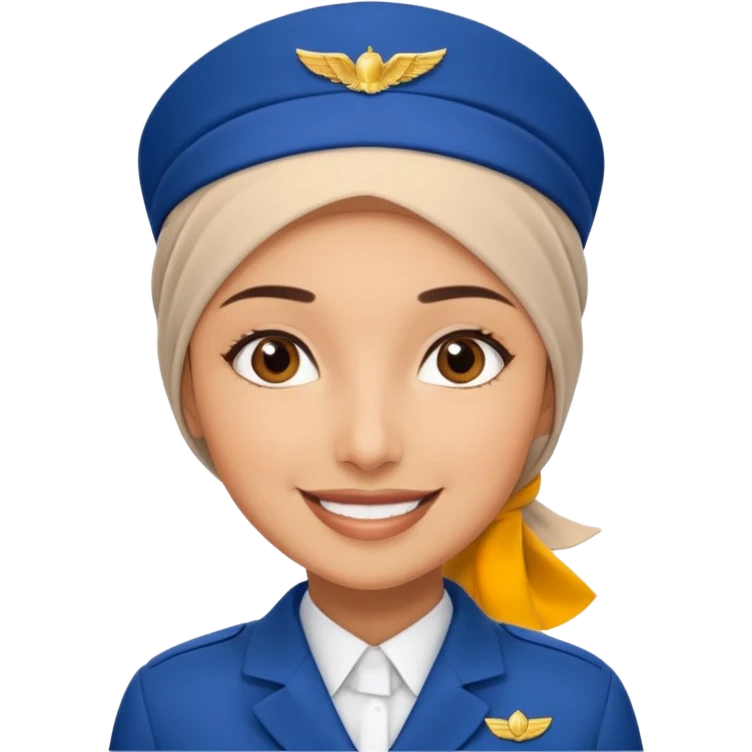 Hijabi flight attendant emoji