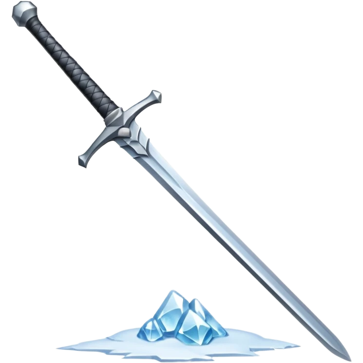 sharp sword in snow, emoji
