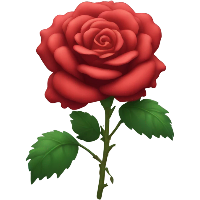 Red fluffy rose emoji