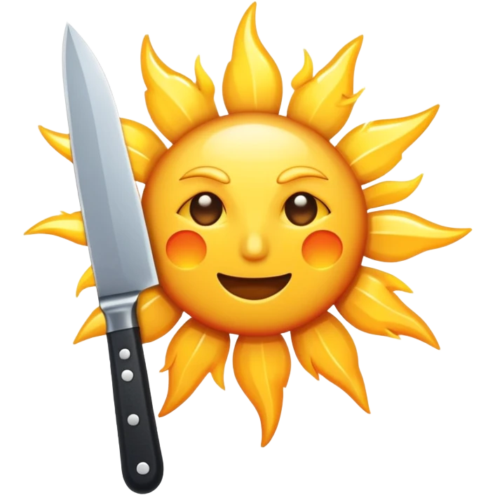 sun with knife  emoji