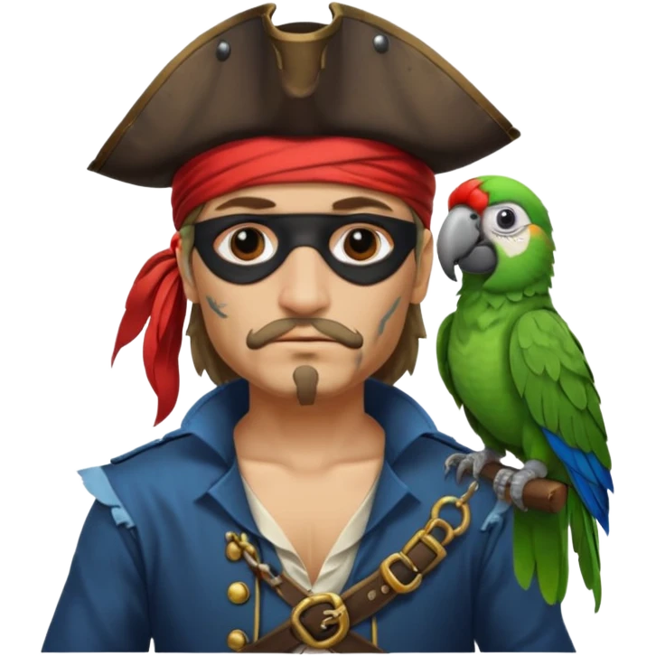 pirate and parrot emoji