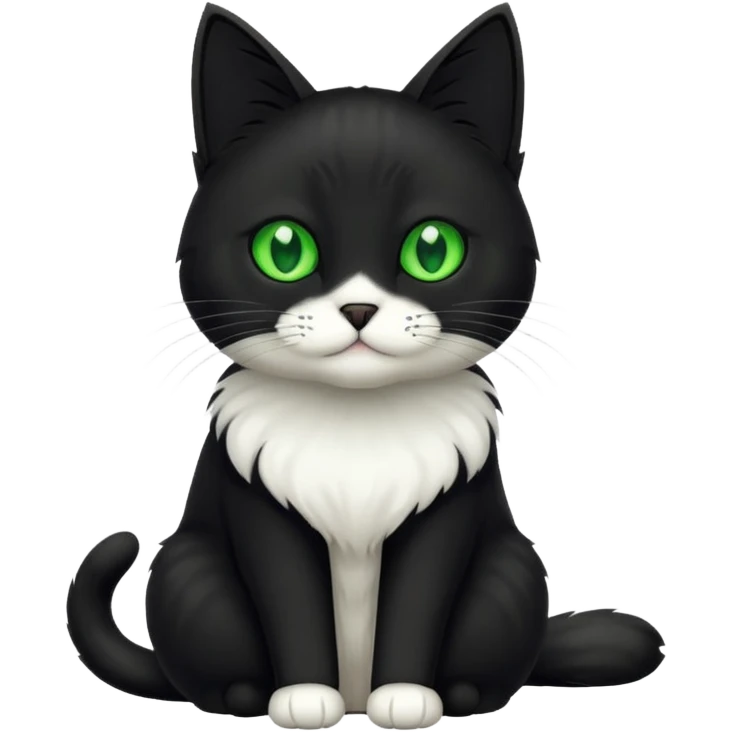 GATO NEGRO CON BLANCO emoji