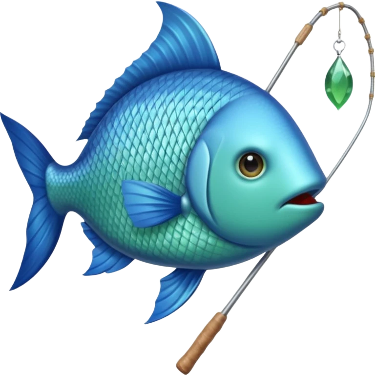 poisson avec canne à pêche emoji
