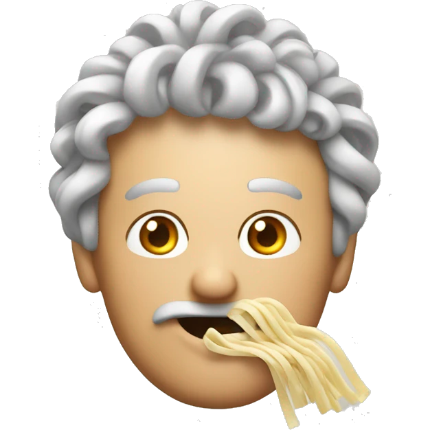 Noodles on a man emoji
