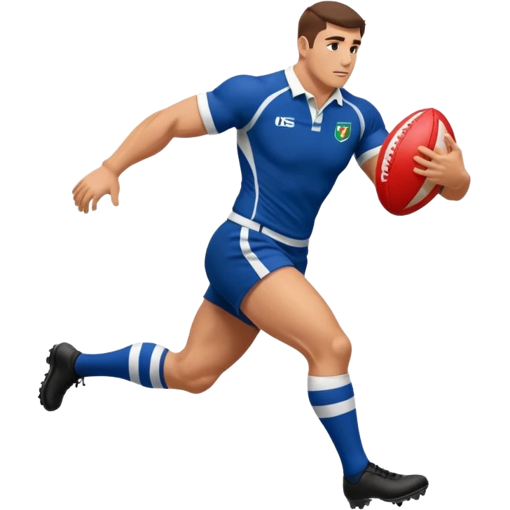 player kicking  rugby ball emoji
