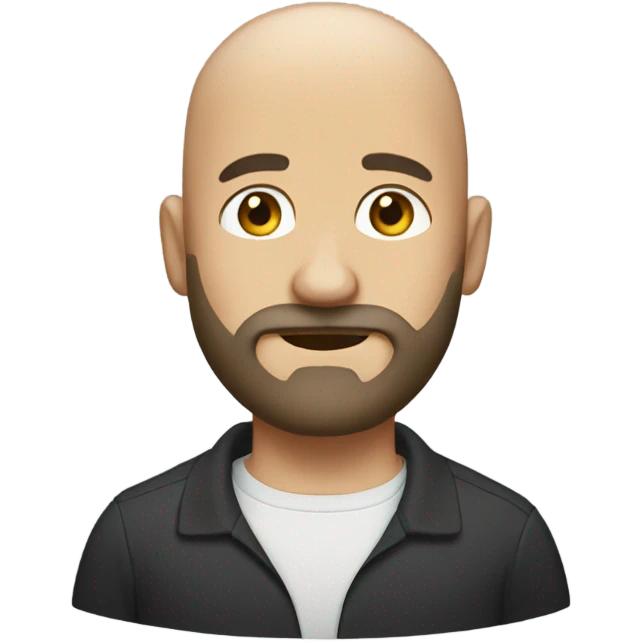 Bald man with beard  emoji