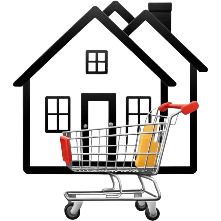 generate a emoji for my app for each  -home, account, cart, and tag . Note that use only lines without background and give me in text  emoji