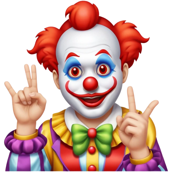 clown flipping off emoji
