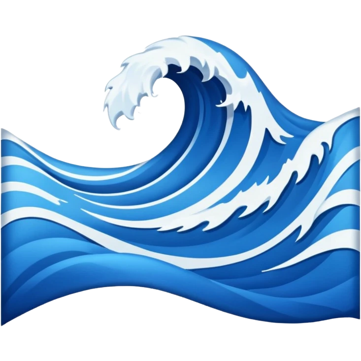 Wave Banner — blue cloth + white crest emoji